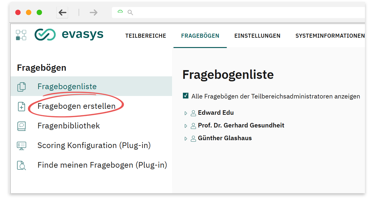 Schritt 5: Fragebogen erstellen