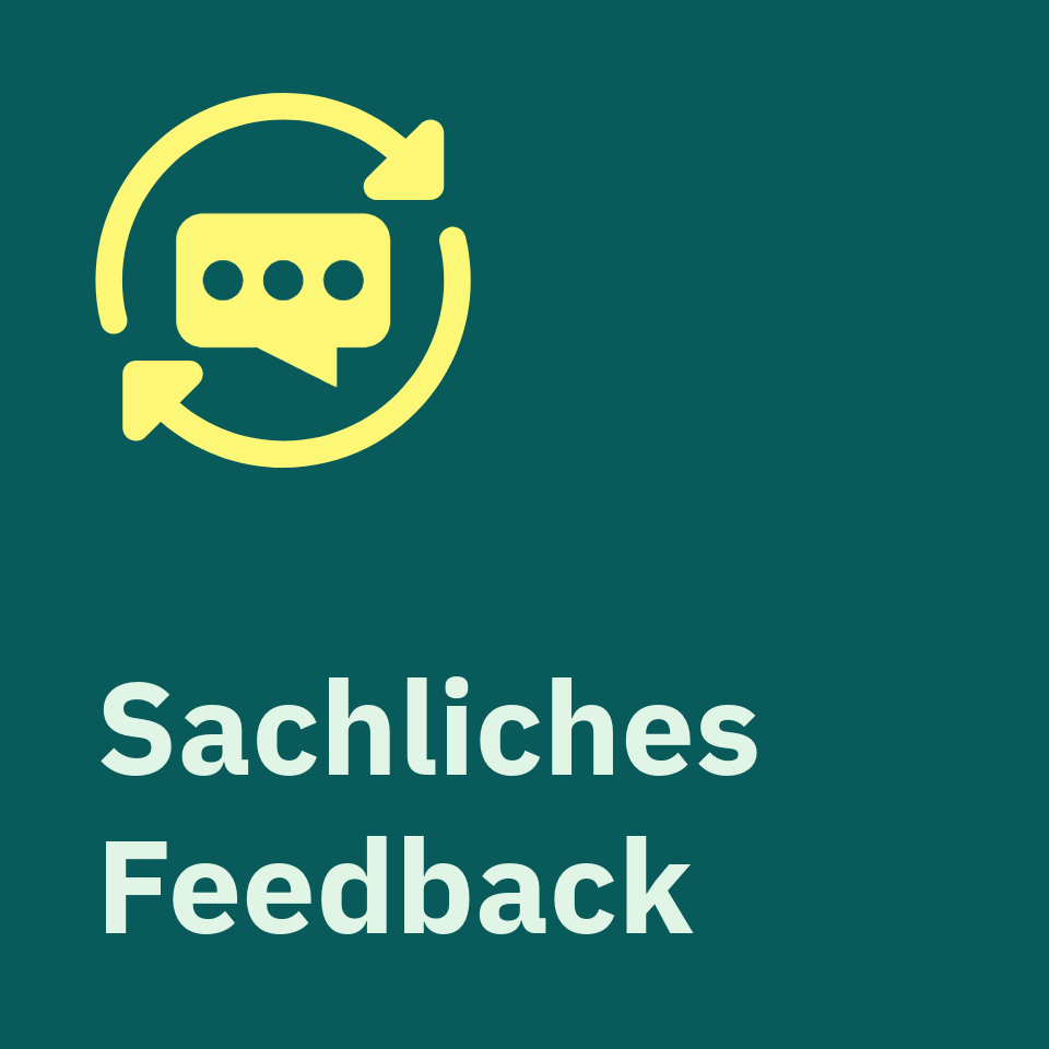 Sachliches Feedback