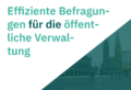 Mitarbeiter einer öffentlichen Verwaltung führen digitale Bürgerbefragungen durch, um Feedback effizient zu erfassen und auszuwerten.