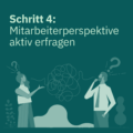 Zwei Personen tauschen sich mit Fragezeichen und Gedankenlinien aus