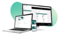 Darstellung der evasys-Software auf Desktop, Laptop, Tablet und Smartphone mit den verschiedenen Schulungsplattformen.