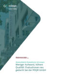 Cover der evasys Case Study „Weniger Aufwand, höhere Qualität: Evaluationen neu gedacht bei der MIQR GmbH“ mit Gebäudeansicht des Mitteldeutschen Instituts für Qualifikation und berufliche Rehabilitation