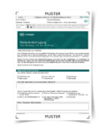 evasys Papierfragebogen ‚Patientenbefragung‘ als Musterseite: Kopfzeile, Einleitung und Abschnitt ‚Allgemeine Informationen‘ mit Auswahlfeldern und Freitext.