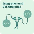 Illustration zur Integration: Steckverbindung und Schnittstellen-Symbole