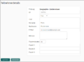 Teilnehmerdetails in evaexam 2026.1 mit Zusatzminuten für den individuellen Nachteilsausgleich in Onlineprüfungen.