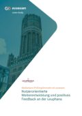 Cover der evaexam Case Study zur Leuphana Universität Lüneburg mit dem Wasserturm Lüneburg.