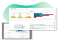 evasys insights dashboard with charts, trend analysis, word clouds, and AI-supported analysis of open-ended course evaluation responses.