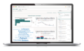 evasys Analyseansicht mit Diagrammen, Wortwolke und Ergebnissen einer Patientenbefragung.